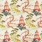 Bouquet - Green,Red & Burgundy Global,Novelty,Toile Upholstery Fabric 54 Inches"